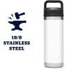 imageYETI Rambler 18 oz Bottle Leakproof Vacuum Insulated Stainless Steel with Chug Cap RidgelineWhite