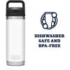 imageYETI Rambler 18 oz Bottle Leakproof Vacuum Insulated Stainless Steel with Chug Cap RidgelineWhite