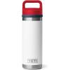 imageYETI Rambler 18 oz Bottle Leakproof Vacuum Insulated Stainless Steel with Chug Cap RidgelineWhiteNavyRescue Red
