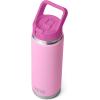 imageYETI Rambler 26 oz Bottle Vacuum Insulated Stainless Steel with Color Matching Straw CapPower PinkWildflower