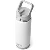 imageYETI Rambler 26 oz Bottle Vacuum Insulated Stainless Steel with Color Matching Straw CapWhite