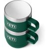 imageYETI Rambler 6 oz Stackable Mug Stainless Steel Vacuum Insulated EspressoCoffee Mug 2 PackBlack Forest Green