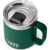 imageYETI Rambler 10 oz Ceramic Lined Stackable Mug Vacuum Insulated Stainless Steel with MagSlider Lid RidgelineBlack Forest Green