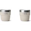 imageYETI Rambler 4 oz Stackable Cup Stainless Steel Vacuum Insulated EspressoCoffee Cup 2 PackCape Taupe