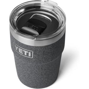 imageYETI Rambler 16 oz Stackable Tumbler Vacuum Insulated Stainless Steel with MagSlider Lid  Stackable Vacuum Insulated MagSlider Lid Stackable Vacuum Insulated MagSlider LidBlack StoneTextured