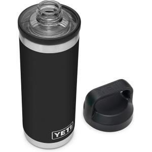 imageYETI Rambler 18 oz Bottle Leakproof Vacuum Insulated Stainless Steel with Chug Cap RidgelineBlack