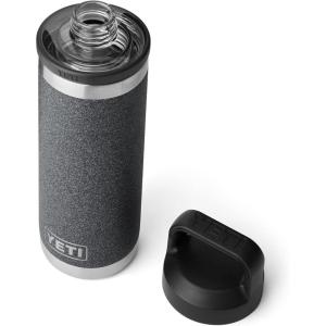 imageYETI Rambler 18 oz Bottle Leakproof Vacuum Insulated Stainless Steel with Chug Cap RidgelineBlack StoneTextured