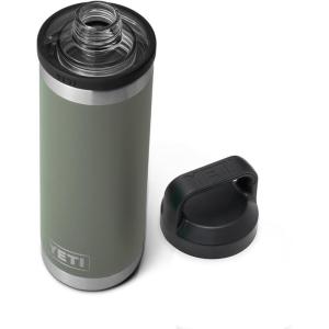 imageYETI Rambler 18 oz Bottle Leakproof Vacuum Insulated Stainless Steel with Chug Cap RidgelineCamp Green