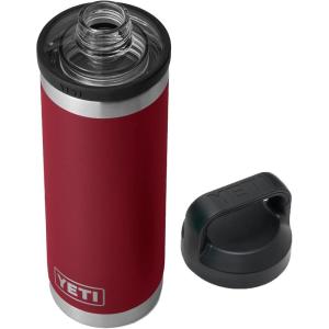 imageYETI Rambler 18 oz Bottle Leakproof Vacuum Insulated Stainless Steel with Chug Cap RidgelineHarvest Red
