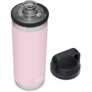 imageYETI Rambler 18 oz Bottle Leakproof Vacuum Insulated Stainless Steel with Chug Cap RidgelineIce Pink