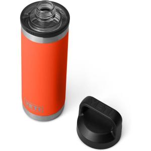 imageYETI Rambler 18 oz Bottle Leakproof Vacuum Insulated Stainless Steel with Chug Cap RidgelinePapaya