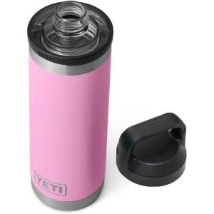 imageYETI Rambler 18 oz Bottle Leakproof Vacuum Insulated Stainless Steel with Chug Cap RidgelinePower Pink