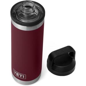 imageYETI Rambler 18 oz Bottle Leakproof Vacuum Insulated Stainless Steel with Chug Cap RidgelineWild Vine Red