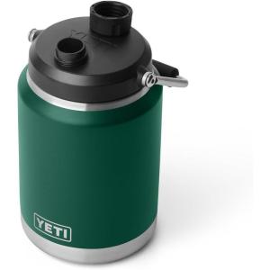 imageYETI Rambler Half Gallon Jug 20 Vacuum Insulated Leakproof Stainless Steel with MagCap VenomBlack Forest Green