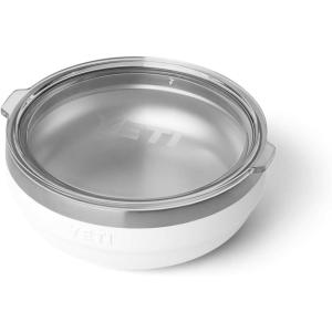 imageYETI Rambler Low Bowls Vacuum Insulated Stackable and Nestable Stainless Steel Bowl with Lid 07 Quart RidgelineWhite