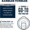 imageYETI Rambler 20 oz Stainless Steel Vacuum Insulated Tumbler wMagSlider LidRedBadge