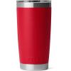 imageYETI Rambler 20 oz Stainless Steel Vacuum Insulated Tumbler wMagSlider LidRedBadge