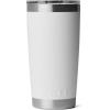 imageYETI Rambler 20 oz Stainless Steel Vacuum Insulated Tumbler wMagSlider LidWhiteBadge