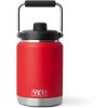 imageYETI Rambler Half Gallon Jug 20 Vacuum Insulated Leakproof Stainless Steel with MagCap Cape TaupeRescue Red