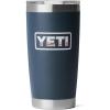imageYETI Rambler 20 oz Stainless Steel Vacuum Insulated Tumbler wMagSlider LidNavyBadge