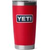 imageYETI Rambler 20 oz Stainless Steel Vacuum Insulated Tumbler wMagSlider LidRedBadge