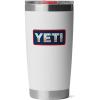 imageYETI Rambler 20 oz Stainless Steel Vacuum Insulated Tumbler wMagSlider LidWhiteBadge