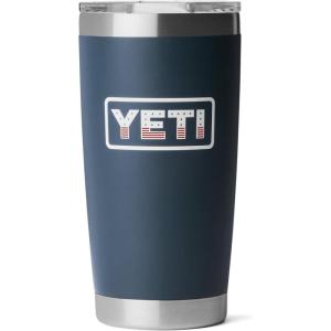 imageYETI Rambler 20 oz Stainless Steel Vacuum Insulated Tumbler wMagSlider LidNavyBadge