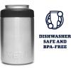 imageYETI Rambler 12 oz Colster Can Insulator for Standard Size Cans RedNavyBadgeStainless No Can Insert