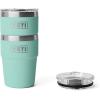 imageYETI Rambler 16 oz Stackable Tumbler Vacuum Insulated Stainless Steel with MagSlider Lid  Stackable Stackable MagSlider Lid MagSlider Lid Vacuum Insulated Vacuum InsulatedSea StoneTextured
