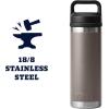 imageYETI Rambler 18 oz Bottle Leakproof Vacuum Insulated Stainless Steel with Chug Cap RidgelineSharptail Taupe