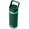 imageYETI Rambler 18 oz Bottle Vacuum Insulated Stainless Steel with Color Matching Straw Cap Royal BlueBlack Forest Green