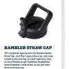imageYETI Rambler 18 oz Bottle Vacuum Insulated Stainless Steel with Color Matching Straw Cap Royal BlueCape Taupe