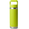 imageYETI Rambler 18 oz Bottle Vacuum Insulated Stainless Steel with Color Matching Straw Cap Royal BlueChartreuse