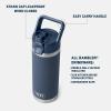 imageYETI Rambler 18 oz Bottle Vacuum Insulated Stainless Steel with Color Matching Straw Cap Royal BlueCherry Blossom  Textured