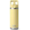 imageYETI Rambler 18 oz Bottle Vacuum Insulated Stainless Steel with Color Matching Straw Cap Royal BlueDaybreak Yellow