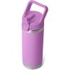 imageYETI Rambler 18 oz Bottle Vacuum Insulated Stainless Steel with Color Matching Straw Cap Royal BlueDesert Bloom