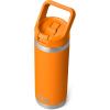 imageYETI Rambler 18 oz Bottle Vacuum Insulated Stainless Steel with Color Matching Straw Cap Royal BlueKing Crab