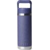 imageYETI Rambler 18 oz Bottle Vacuum Insulated Stainless Steel with Color Matching Straw Cap Royal BlueMoon Dust  Textured