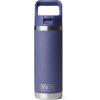 imageYETI Rambler 18 oz Bottle Vacuum Insulated Stainless Steel with Color Matching Straw Cap Royal BlueMoon Dust  Textured