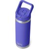 imageYETI Rambler 18 oz Bottle Vacuum Insulated Stainless Steel with Color Matching Straw Cap Royal BlueUltramarine Violet