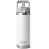 imageYETI Rambler 18 oz Bottle Vacuum Insulated Stainless Steel with Color Matching Straw Cap Royal BlueWhite