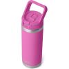 imageYETI Rambler 18 oz Bottle Vacuum Insulated Stainless Steel with Color Matching Straw Cap Royal BlueWildflower Fuchsia