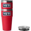 imageYETI Rambler 20 oz Stackable Tumbler Stainless Steel Vacuum Insulated with MagSlider LidRedBadge
