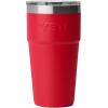imageYETI Rambler 20 oz Stackable Tumbler Stainless Steel Vacuum Insulated with MagSlider LidRedBadge