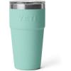 imageYETI Rambler 20 oz Stackable Tumbler Stainless Steel Vacuum Insulated with MagSlider LidSea StoneTextured