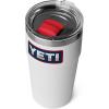 imageYETI Rambler 20 oz Stackable Tumbler Stainless Steel Vacuum Insulated with MagSlider LidWhiteBadge