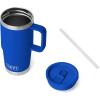 imageYETI Rambler 20 oz Travel Mug with Flip Straw Lid  Stainless Steel Vacuum Insulated Leakproof Cup Holder FriendlyRoyal Blue