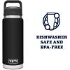 imageYETI Rambler 26 oz Bottle Leakproof Vacuum Insulated Stainless Steel with Chug Cap Sea ViewBlack