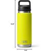 imageYETI Rambler 26 oz Bottle Leakproof Vacuum Insulated Stainless Steel with Chug Cap Sea ViewFirefly Yellow