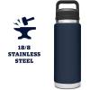 imageYETI Rambler 26 oz Bottle Leakproof Vacuum Insulated Stainless Steel with Chug Cap Sea ViewNavy